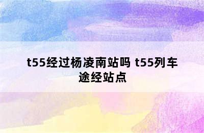 t55经过杨凌南站吗 t55列车途经站点